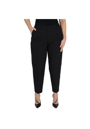Emporio Armani Ladies Black Casual Cotton Stretch Trousers