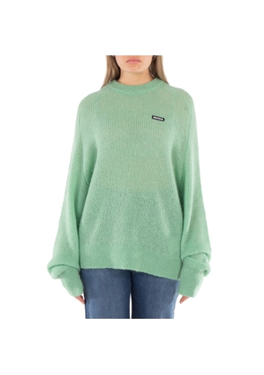 Rotate Ladies Grayed Jade Light Knit Logo Sweater