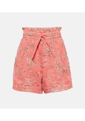 Isabel Marant Ceyane floral cotton and silk shorts