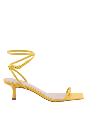 Studio Amelia Ankle Bind 50 Entwined Leather Sandals In Turmeric