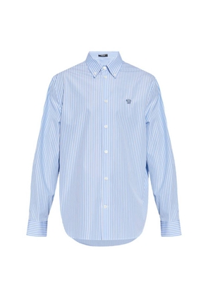 Versace Medusa Striped Long-Sleeve Shirt