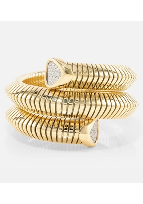 Marina B Trisola Triple 18kt gold bangle with diamonds