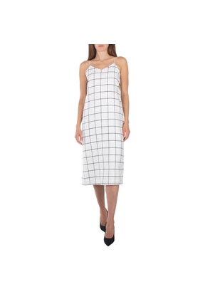 Tibi Twill Windowpane Slip Dress