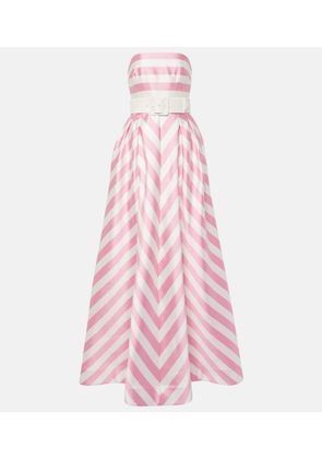 Rebecca Vallance Jocelyn striped satin gown