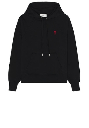 AMI Paris De Coeur Hoodie in Black - Black. Size L (also in ).