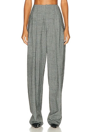 Bottega Veneta 3D Criss Cross Viscose Silk Trousers in Camping & Grey - Grey. Size 40 (also in ).