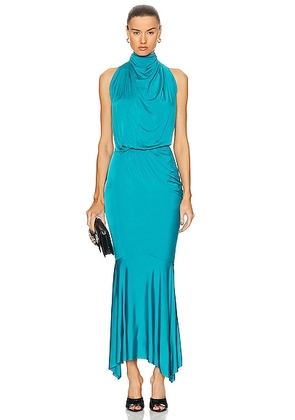 Alexandre Vauthier Maxi Dress in Zenith Blue - Teal. Size 36 (also in ).