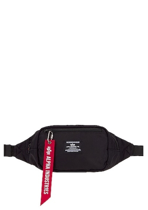ALPHA INDUSTRIES Crew Waist Bag in Black - Black. Size all.
