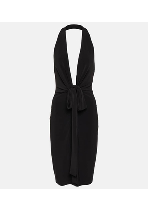 Norma Kamali Tie-detail halterneck minidress