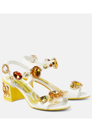 Dolce&Gabbana Keira embellished patent leather sandals