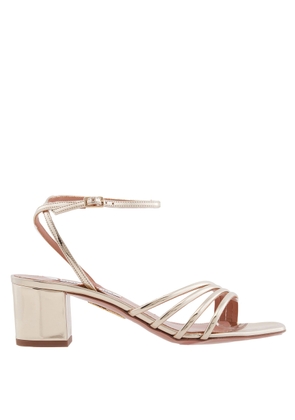 Aquazzura Latour 50 Metallic Leather Sandals