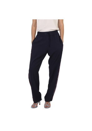 Kenzo Midnight Blue Straight-Leg Cropped Track Pants