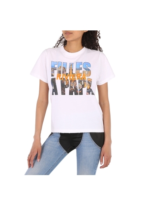 Filles A Papa Ladies White Fap Cowboy T-Shirt