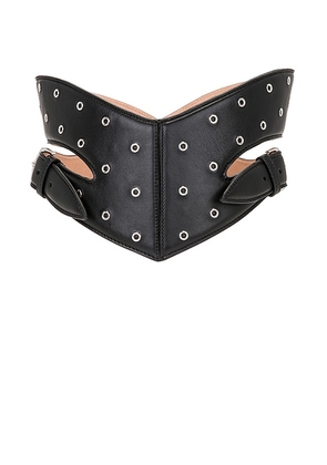 ALAÏA Crossed Belt in Noir - Black. Size 75 (also in ).