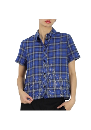 Filles A Papa Ladies T-Shirt Blue Chuck Crepe Blue