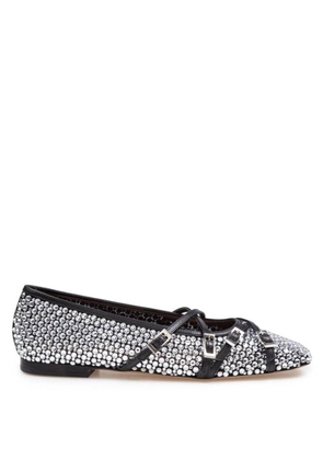 Mach & Mach Crystal Net Ballet Flats