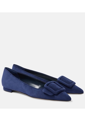 Manolo Blahnik Maysale suede ballet flats