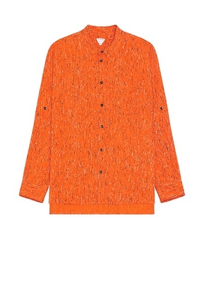 Bottega Veneta Turned Up Sleeves Shirt in Tulip  Black  & White - Orange. Size 48 (also in ).