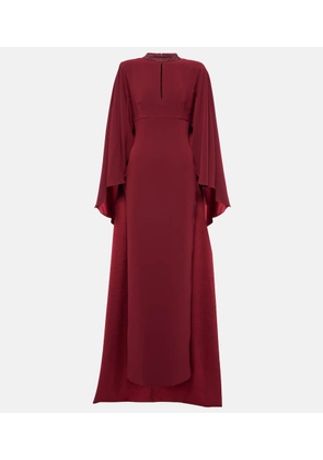 Roland Mouret Caped crystal-embellished gown