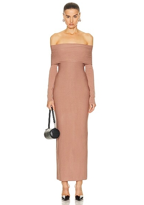 ALAÏA Off The Shoulder Dress in Nude ALAÏA in Nude ALA?A - Nude. Size 40 (also in ).