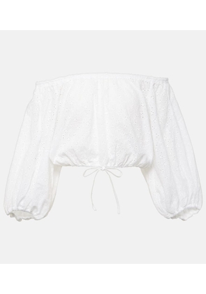 Poupette St Barth Bova broderie anglaise cotton top