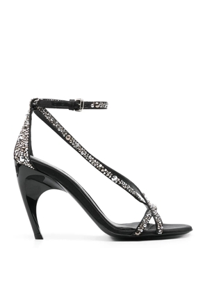 Alexander Mcqueen Armadillo 95 mm Twisted Satin Sandals