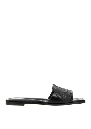 Alexander Mcqueen The Seal Embossed Slip-On Slides
