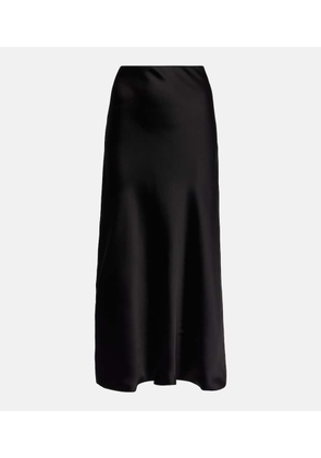Norma Kamali High-rise satin maxi skirt
