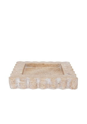 Anastasio Home The Box Tray in Travertine - Grey. Size all.