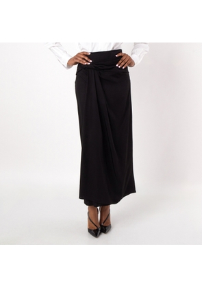 Bally Asymmetric Ruffled Skirt In Black