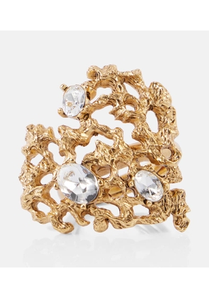 Oscar de la Renta Coral Heart embellished ring