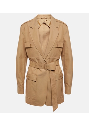 Max Mara Pacos belted cotton canvas jacket