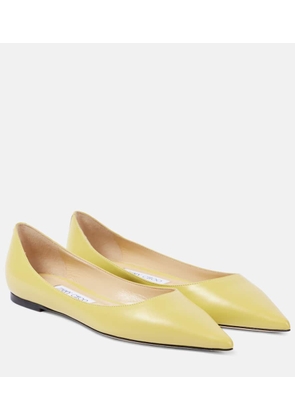 Jimmy Choo Love leather ballet flats
