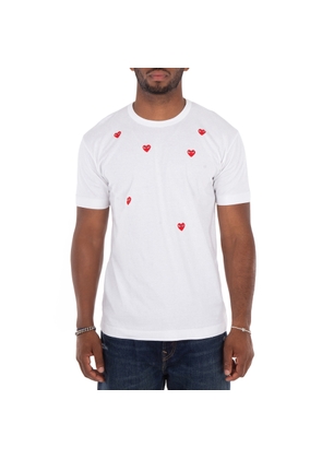 Comme Des Garcons Play Scattered Hearts Cotton T-Shirt