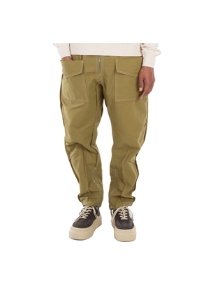 Isabel Marant Mens Khaki Tilseno Cotton Carrot Pants