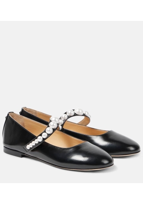Mach & Mach Sirene embellished leather Mary Jane flats
