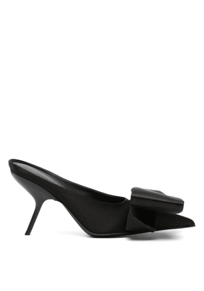 Ferragamo Ladies Pointed-Toe 90 mm Leather Mules