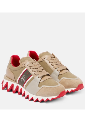 Christian Louboutin Nastroshark leather and canvas sneakers