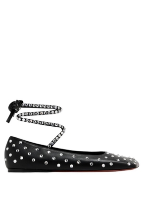 Amina Muaddi Ane Crystal Embellished Ballerina Flats
