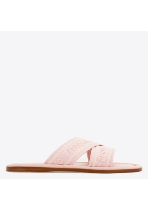 Ferragamo Ladies Laurene Logo Slides