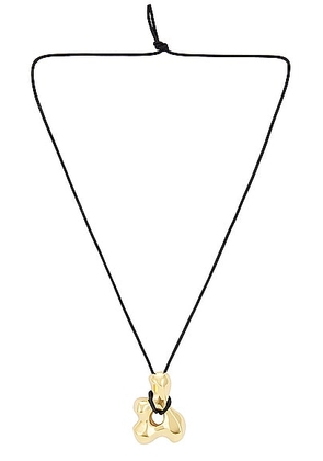 AGMES Bodmer Pendant Necklace in Gold Vermeil in Gold Vermeil & Black Cord - Metallic Gold. Size all.