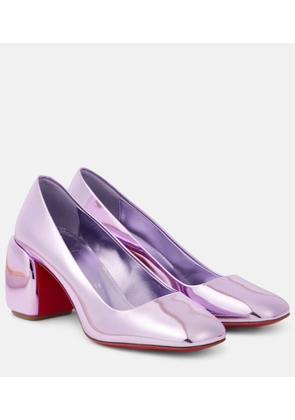 Christian Louboutin Minny 70 metallic leather pumps