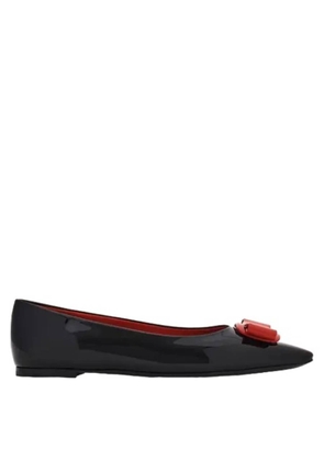 Ferragamo Vara Bow Patent Leather Ballet Flats