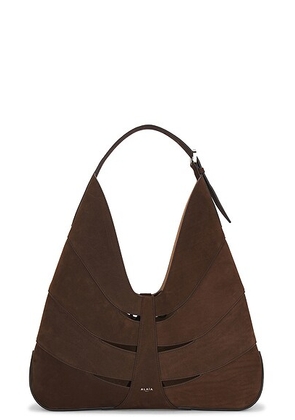 ALAÏA Delta Hobo Bag in Brun Fonce - Chocolate. Size all.