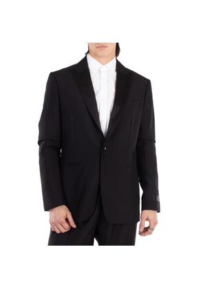 Versace Satin-Trim Single-Breasted Blazer