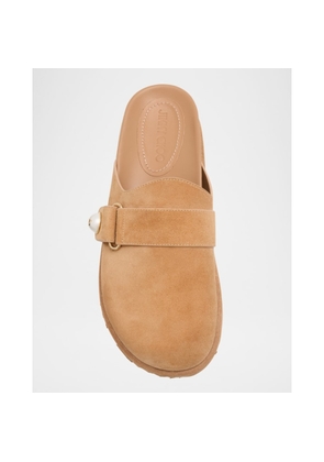 Jimmy Choo Fayence Suede Pearly Mules