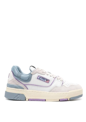 Autry Ladies Blue Low Top Leather Trainer Sneakers