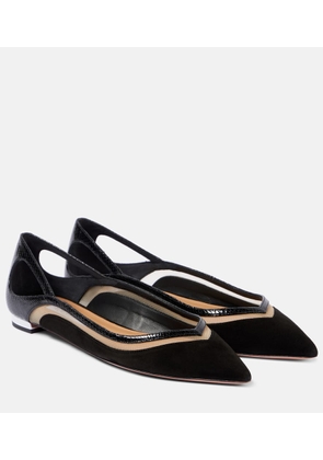 Aquazzura Cinemax suede ballet flats