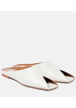Alaia Leather peep-toe mules