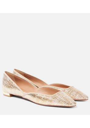 Aquazzura Maia canvas ballet flats
